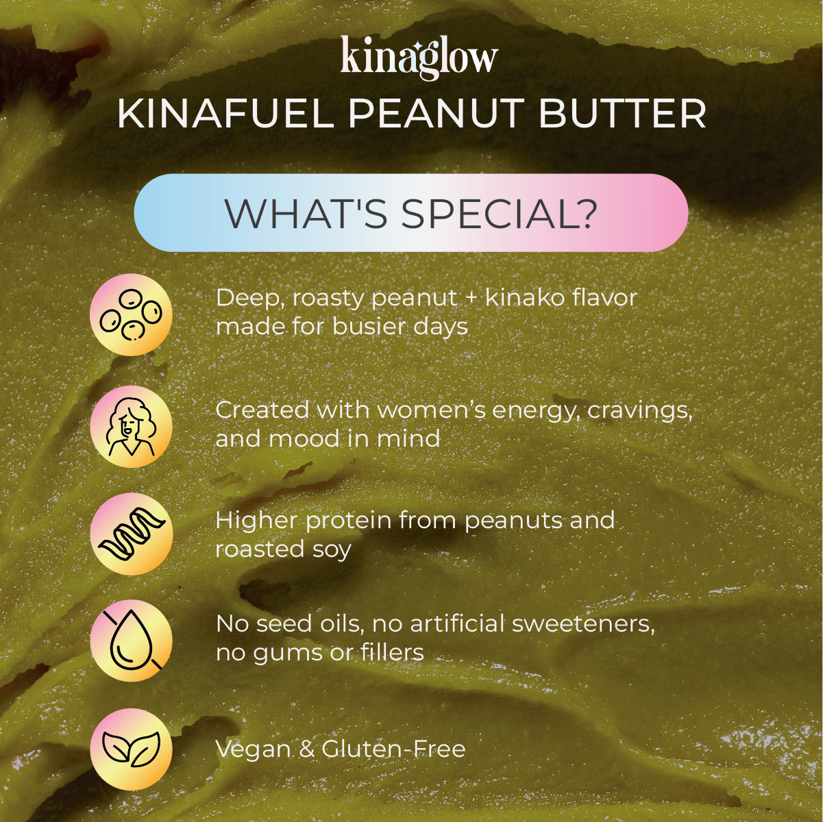 KINAGLOW Kinako Nut Butter — plant-based protein spread jar